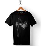Kaptan Amaerika Captaın Amerıca Thor Tokmak Erkek Tişört - Siyah - XL