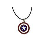 Kaptan Amerika Kalkan Avengers Suni Deri İpli Metal Kolye