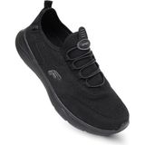 Kaptan Junior Erkek Yazlık Sneaker Spor Ortopedik Yumuşak Rahat Ayakkabı - Siyah