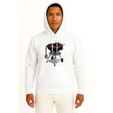 Kapüşonlu Ayaklı Barbekü - Izgara - Mangal Göğüs Tasarımlı Unisex Sweatshirt