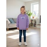Kapüşonlu Baskılı Sweatshirt Kız Çocuk - Mor - 8 - 9 Yaş