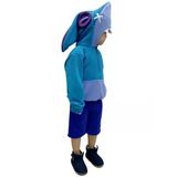 Kapüşonlu Cosplay Leon Shark Kostümü