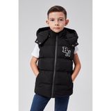 Kapüşonlu Erkek Çocuk Şişme Yelek 51310 - 8 Yaş - Siyah