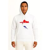 Kapüşonlu Hırvatistan Haritası Göğüs Tasarımlı Unisex Sweatshirt