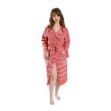 Kapüşonlu Kadın/Erkek Peştemal Bornoz Soft%100 Pamuklu Natural kiremit XL