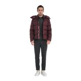Kapüşonlu Kalın Erkek Şişme Mont Standart Fit Bordo 2XL