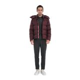 Kapüşonlu Kalın Erkek Şişme Mont Standart Fit Bordo XL
