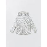 Kapüşonlu Kız Çocuk Şişme Mont - 10 - 11 Yaş - Silver