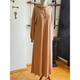 Kapüşonlu ve Cepli Örme Elbise 2402 Navra | Fendel - Camel - 42 - 44