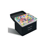 KAPVOE 120 Adet Çift Uçlu Touch Marker Art Tasarım Keçeli Kalem Boya Seti+Çanta