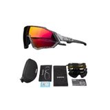 KAPVOE Cloudy Değişebilir 5 Lens Mtb Polarize Bisiklet Spor Dağ Kayak Gözlüğü