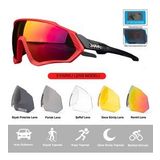 Kapvoe Daylight Değişebilir 5 Lens Mtb Polarize Bisiklet Spor Dağ Kayak Gözlüğü