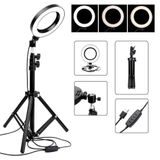 Kar-12 Selfie Led Işık 10inç Youtube,Makyaj,Kuaför 26cm-2m Stand