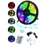kar-bul 5mt Kumandalı Işıldak Rgb Şerit Led Lamba Iç Ve Dış Mekan Silikon Yapışkanlı Aydınlatma