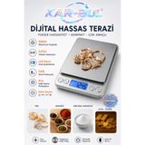 kar-bul Dijital Hassas Kuyumcu Terazisi 0,01 gr Hassasiyetli 500 gr Kapasiteli Pil Hediyeli