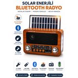 kar-bul Klasik Nostaji Görünümlü rt 739 Solar Panelli Fenerli Bluetooth/USB/Sd/ Radyo Mp3 Player Müzik Kutusu