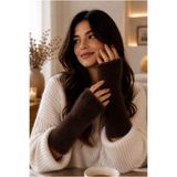 KAR-KIŞ ACCESSORIES 🤍 Peluş Tüylü Parmaksız Kadın Eldiven - Yumuşak & Şık Tasarım