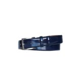 Kar-Pa %100 Çift Kat Hakiki Deri Lacivert Düz Rugan Kumaş Pantolon Kemeri 3.5cm