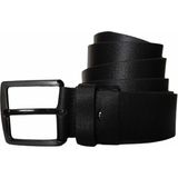 Kar-Pa %100 Deri Battal Çok Uzun Siyah Kot Pantolon Kemeri 4.5cm - 150 cm