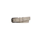 Kar-Pa %100 Hakiki Deri Krem Rengi Dikişli Klasik Pantolon Kemeri, 3.5 Cm
