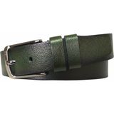 Kar-Pa %100 Tek Kat Deri Tek Düz Yeşil Kanvas Pantolon Kemeri 4cm - 110 cm