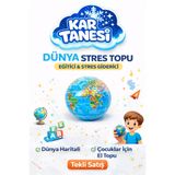 KAR TANESİ 1 ADET Dünya Stres Topu | Dünya Haritalı Çocuk Oyuncak | Karne ve Doğum Günü Hediyesi