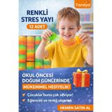 KAR TANESİ 12 Adet Renkli Stres Yayı Oyuncak – Okul Öncesi Doğum Günü Hediyelik Set