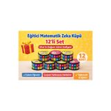 KAR TANESİ Eğitici Matematik Zeka Küpü 12’Lİ Set 4 İşlem Oyunu Okul ve Doğum Günü Hediyesi
