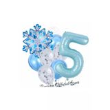 Kar Tanesi Frozen Elsa Kış Konsept Snowflake 5 Yaş Balon Konsept Doğum Günü Set Yaş Balon Set
