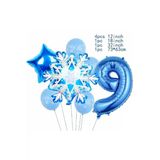 Kar Tanesi Frozen Elsa Kış Konsept Snowflake 9 Yaş Balon Konsept Doğum Günü Set Yaş Balon Set