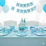 Kar Temalı Frozen Elsa Tabak 23 cm 8 Parça Çocuk Doğum Günü Parti Tabağı
