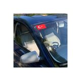 KARA AUTO Türk Bayrağı Ön Cam Oto Sticker Araba Yapıştırma Etiket Çıkartma (12 x 8 Cm)