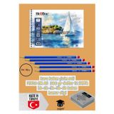 kara kalem çizim seti 14X20 CM A5 300 gr defter 12 SAYFA hb-2b-3b-5b-6b kalem hamur silgi herboy