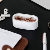 Kara Teke Collections Çok Amaçlı, Minimal Tasarımlı, Zarif ve Kullanışlı Beton Masaüstü Organizer (Bej - Kırık Beyaz) - 10x5x3,5 cm