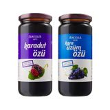 Kara Üzüm Özü, Karadut Özü - Şeker İlavesiz Soğuk Sıkım (640 Gr, Kara Üzüm Özü&Karadut Özü)
