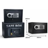 Karaağaç Elektronik Safebox Şifreli ve Parmak Izli Çelik Kasa 25-35-25 cm