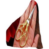 Karaaslansöz Nişan - Dikiş Nakış Makası Gold Renk-Paslanmaz Çelik Dikiş Makası-Kurdele Kesme Makasları