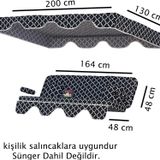 Karaburun 3 Kişilik Salıncak Minderi Yedek Bahçe Salıncağı Minderi Süngersiz Kılıf