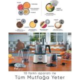Karaca 10 Farklı Aparatlı Mutfak Gıda Hazırlama Seti Mutfak Robotu, 2000W Ultra Güç Ile Tüm Mutfağa Yeter! + Onerous Mutfak Tartısı - Krem