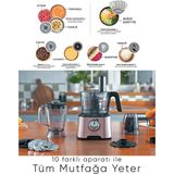 Karaca 10 In 1 Çok Amaçlı Mutfak Robotu | 2000W Güçlü Motor Performansı | 4 Kanatlı Doğrayıcı | 1,5lt Geniş Hazne | Onerous Mutfak Tartısı Hediye - Rose Gold