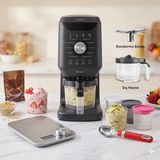 Karaca 10 In 1 Dondurma Makinesi Matte Black Sorbe, Gelato ve Milkshake Yapıcı+Dondurma Kaşığı ve Mutfak Tartılı Set - Siyah
