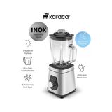Karaca 1,5 Lt Cam Sürahi Blender 2 Hız Ayarı 6 Paslanmaz Çelik Bıçak 1200W Paslanmaz Çelik Bıçaklı Geniş Hazneli Blender