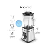 Karaca 1,5 Lt Cam Sürahi Blender 2 Kademeli Hız Ayarı 6 Paslanmaz Çelik Bıçak 1200W Paslanmaz Çelik Bıçaklı Geniş Hazneli Cam Smoothie Blender