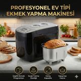 Karaca 15 Programlı Akıllı Ekmek ve Yoğurt Makinesi - Glutensiz ve Tam Buğday Programı, Kek ve Reçel Yapabilen, Hamur Yoğuran, Isı Koruma Özellikli Büyük Boy - Siyah