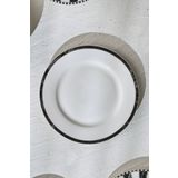 Karaca 19 cm Damalı Çizgi Porselen Pasta Tabağı