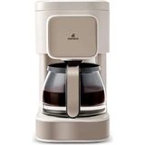Karaca 2 Si 1 Arada Coffe Aroma Çay ve Filtre Kahve Demleme Makinesi, Cam Demlik, Susuz Çalışma Emniyeti - Krem