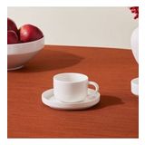 Karaca 220 ml Stream Basic Line Çay Fincanı ve Tabağı