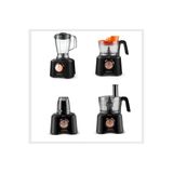 Karaca 2500W Motor Gücü Hamur Yoğurma, Öğütücü, Çırpıcı, Blender 4 Kanatlı Doğrayıcı Mutfak Robotu