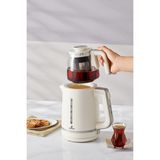Karaca 40 Bardak Kapasiteli Xl Mulberry Çay Makinesi ile Kettle 1700W - Bej