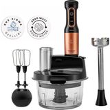 Karaca 50 Hz / 60 Hz Hepsi Bir Arada Premium Cam Mutfak Robotu Uzun Blender Ayaklı 6 Bıçaklı 2500 W Black - Siyah